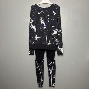 Splits Fifty Nine Women’s 2-Piece Long Sleeve Workout Set Combo Black Blue Small